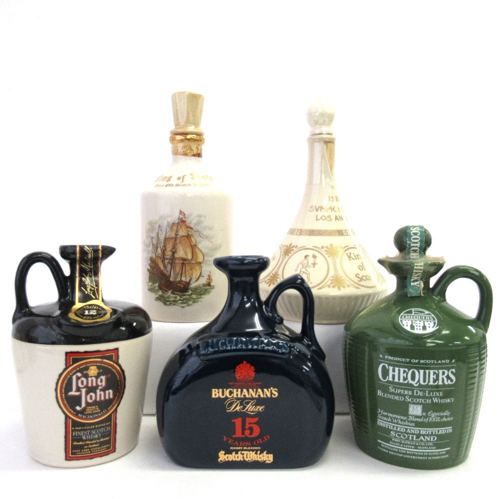 スコッチ 陶器ボトル 5本セット 750ml 箱なし ベルズ スコッチ