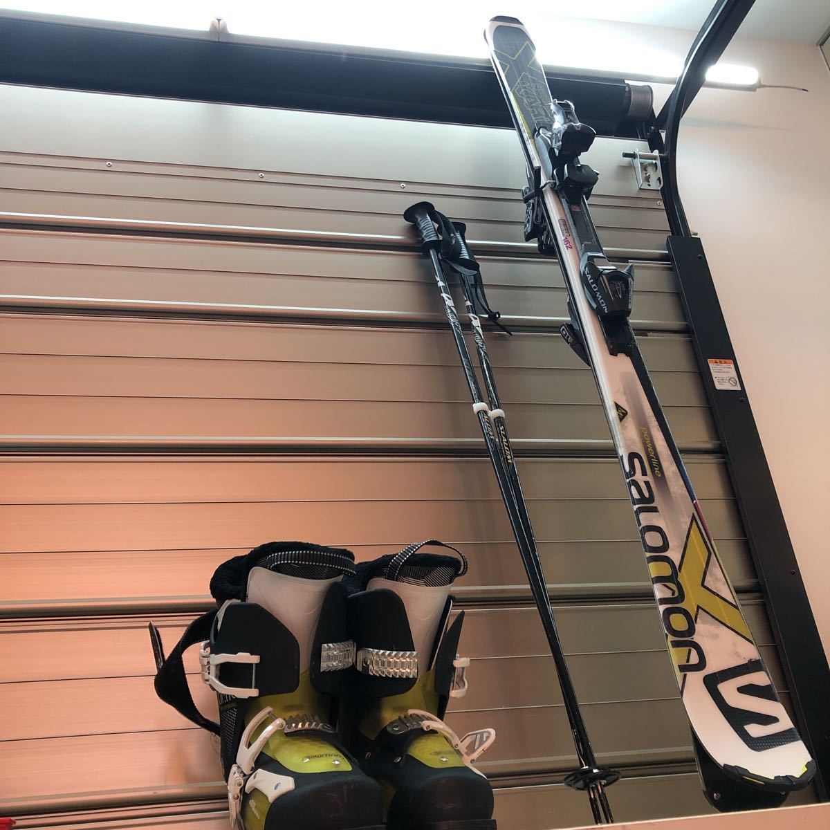 スキー板 ストック スノーブーツセット SALOMON 板160cm 棒115cm 靴 