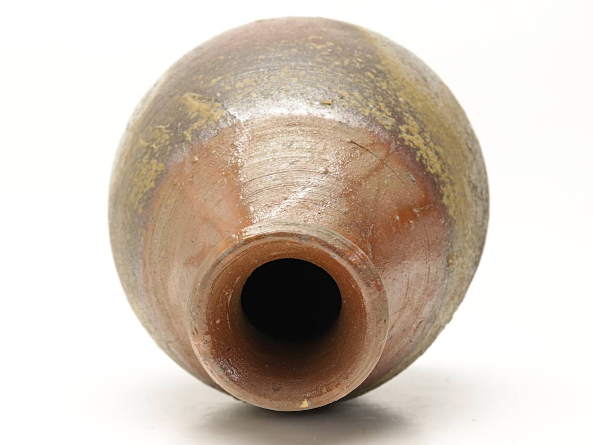 蔵】備前焼 日幡光顕人 作 徳利 酒器 共箱 共布 栞付き 本物保証 Y343
