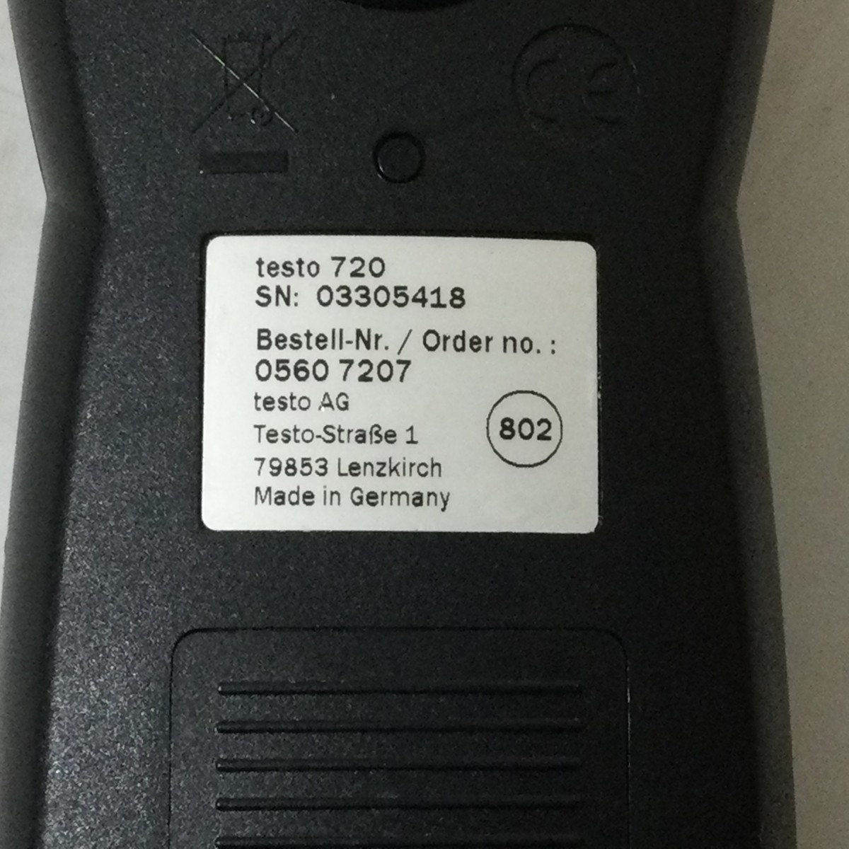【中古品】テストー (testo) 高精度2タイプセンサ温度計 testo720 (0560 7207) ※通電のみ確認　IT3S3HE3Y195 温度計 testo TESTO (本体) 735ー2 524-9382