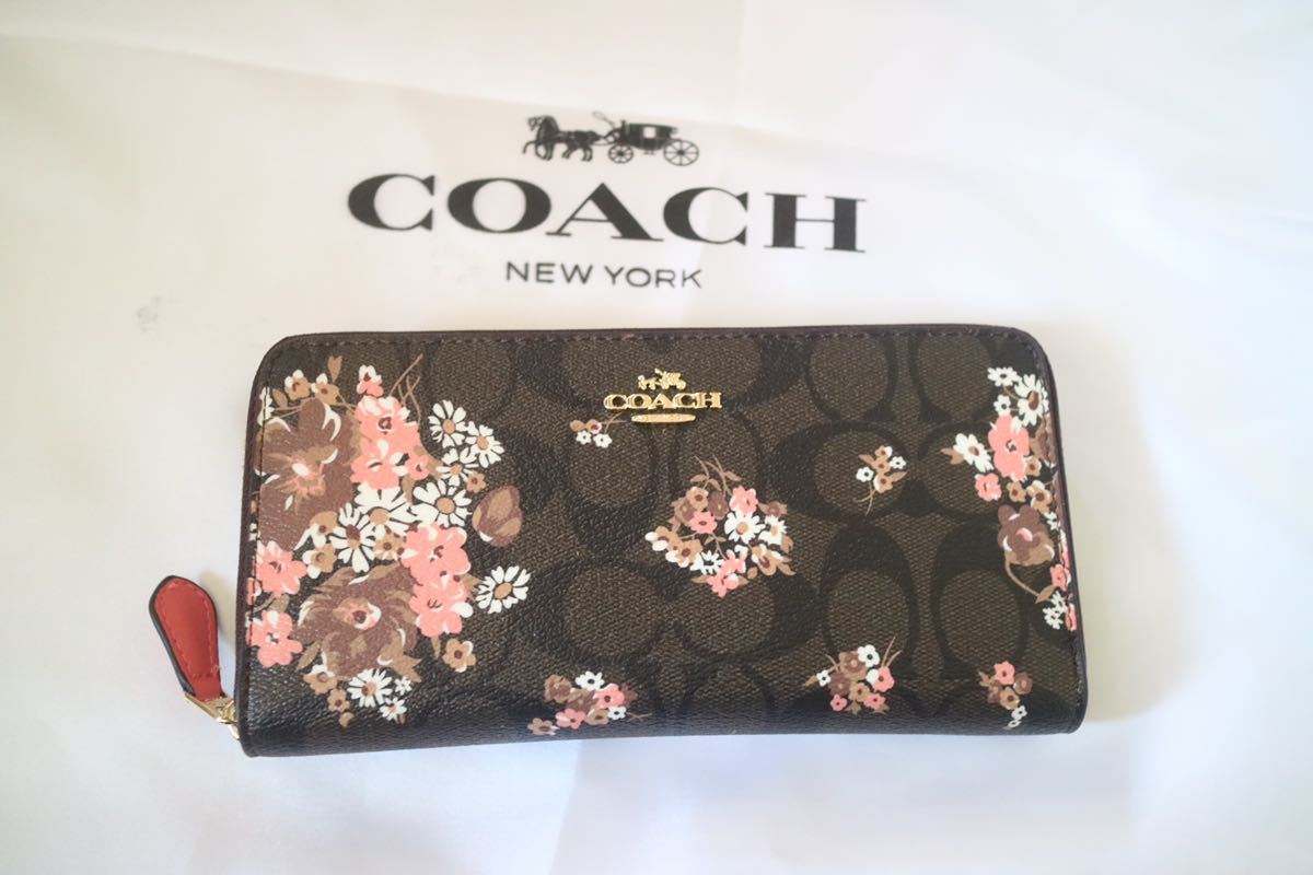 COACH コーチ ジッピーウォレット 長財布 新品 未使用 COACH コーチ ジッピー ウォレット 長財布 花柄