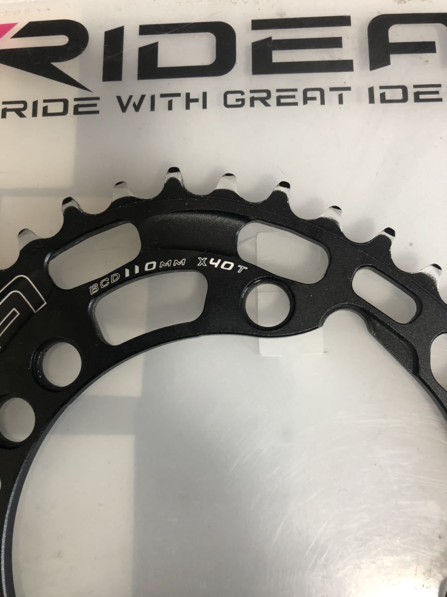 RIDEA楕円チェーンリング52-36T PCD110mm 5アーム RIDEA Lami-Flow