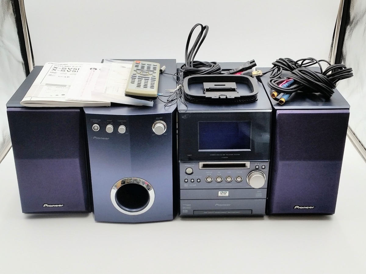 △Pioneer パイオニア DVD⁄CD⁄MDプレイヤー XV-SV5DV-K ミニコンポ
