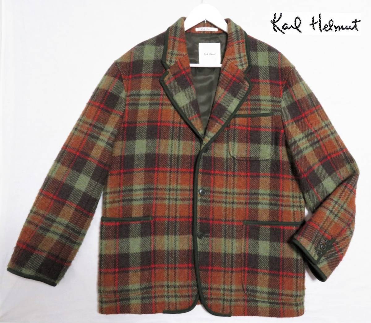 Helmut ウールクレイジーチェックテーラード カールヘルムKarl メンズ 