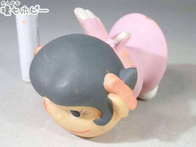 KB134◇当時物 不二家 ペコちゃん 天使 ソフビ エンゼルペコちゃん