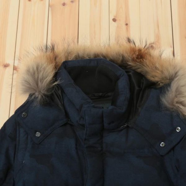 かわいい Blacklabel 極美品 Burberry ファージャケット M カモフラ ダウンジャケット Alrc Asia