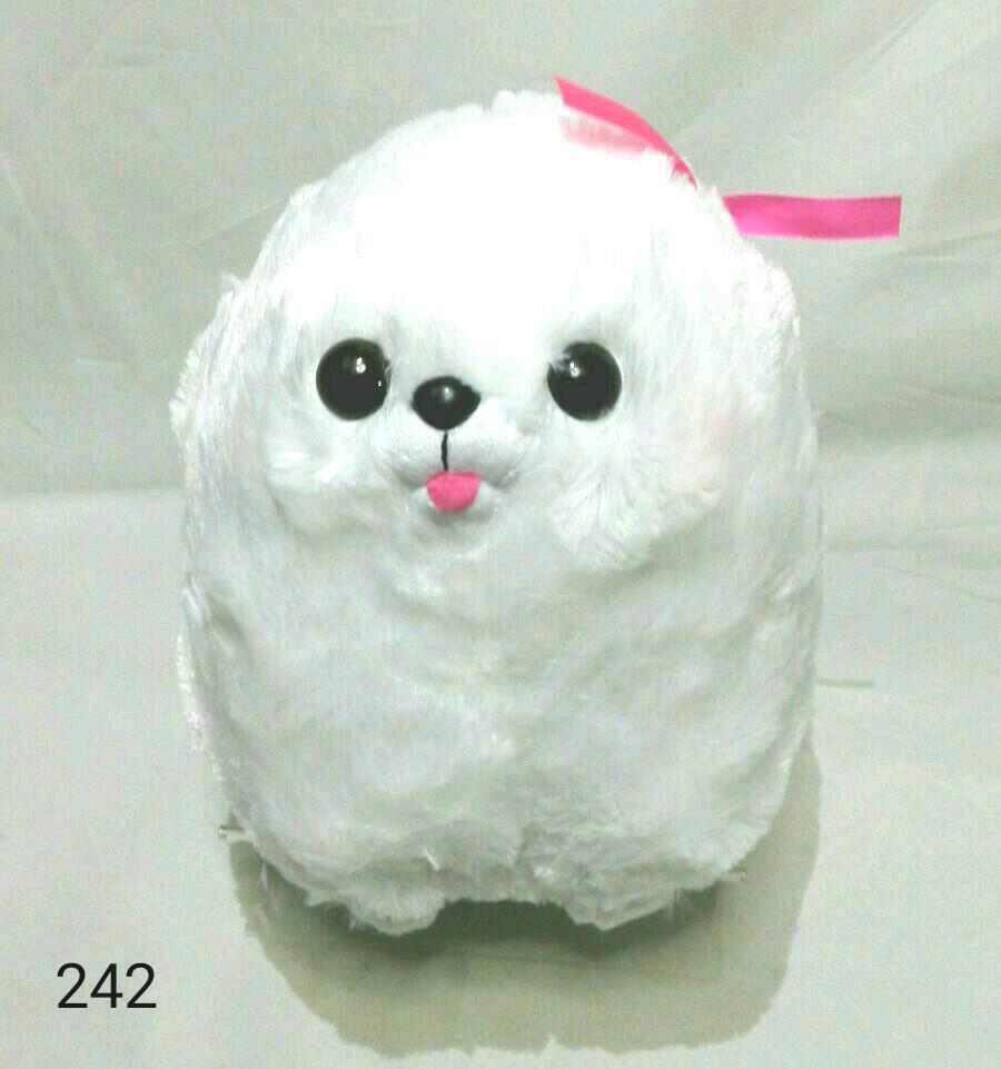 白くてまるい犬 わたぽめ Big ぬいぐるみ ポメラニアン リボン 犬 もこもこ 25 30 ｃｍ イヌ一般 売買されたオークション情報 Yahooの商品情報をアーカイブ公開 オークファン Aucfan Com