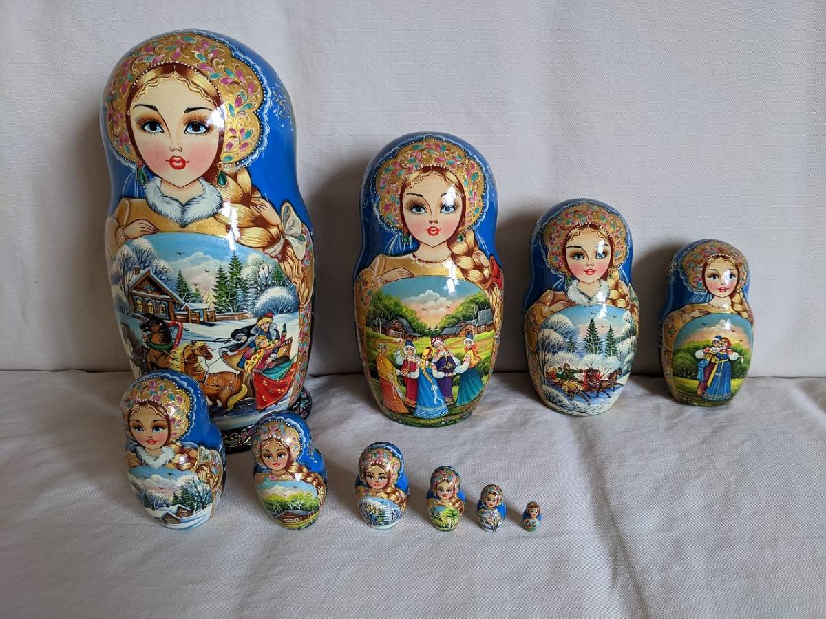 マトリョーシカ 10ピース 高さ約25cm ロシア雑貨 