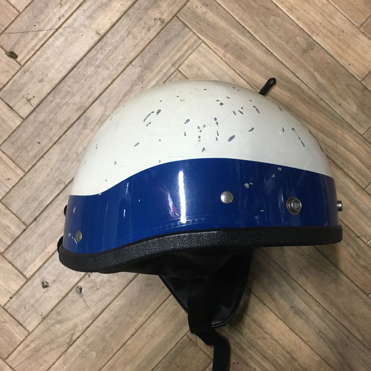 Buco ヘルメットストライプハーレーショベルヴィンテージ旧車XL｜Www