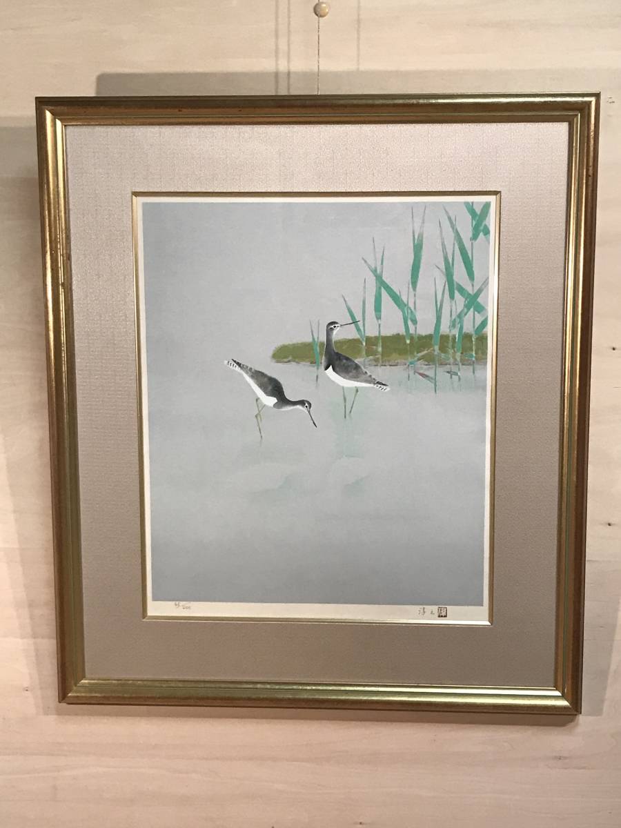 上村淳之 【春汀】木版画 美術品・アンティーク・コレクション 上村淳之 【春汀】木版画