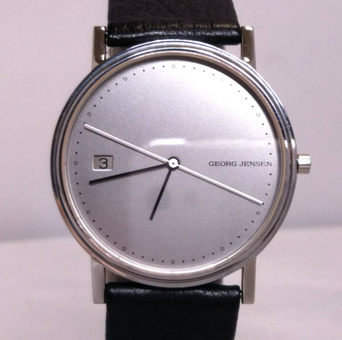 GEORG JENSEN ジョージ ジェンセン アナログ腕時計 革ベルト 345 