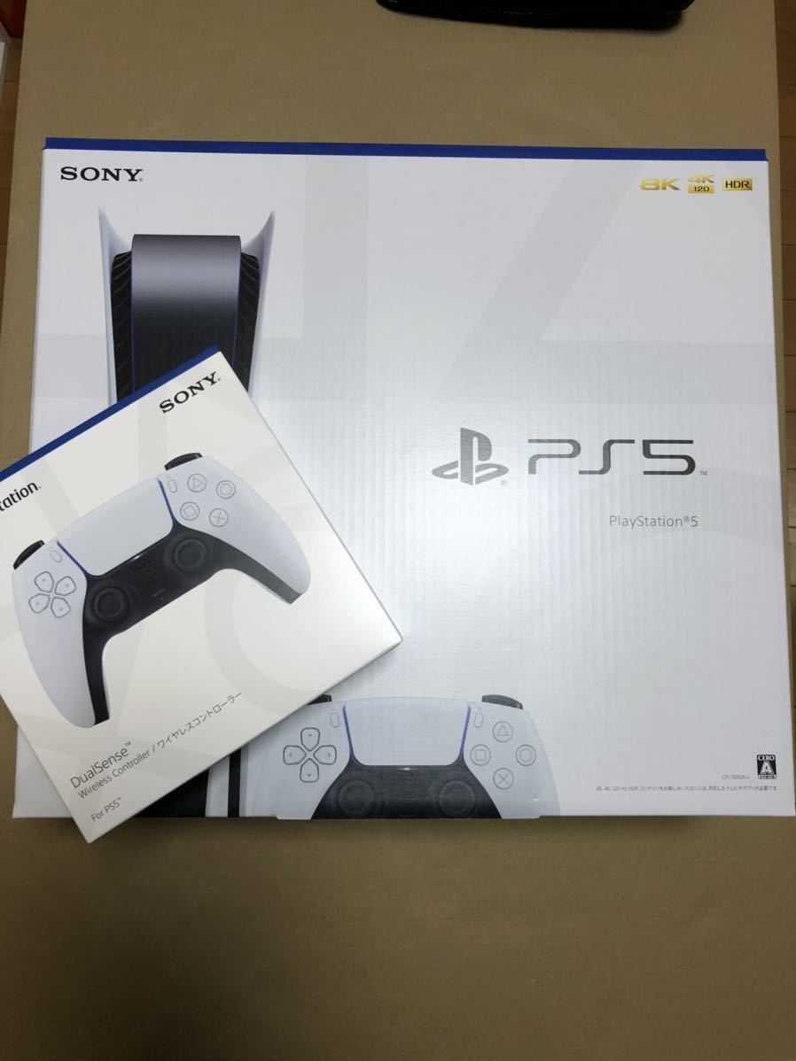 プレステ5 新品未使用　Playstation5 本体CFI-1000A01ディスクドライブ搭載モデル＋新品コントローラーセット_1