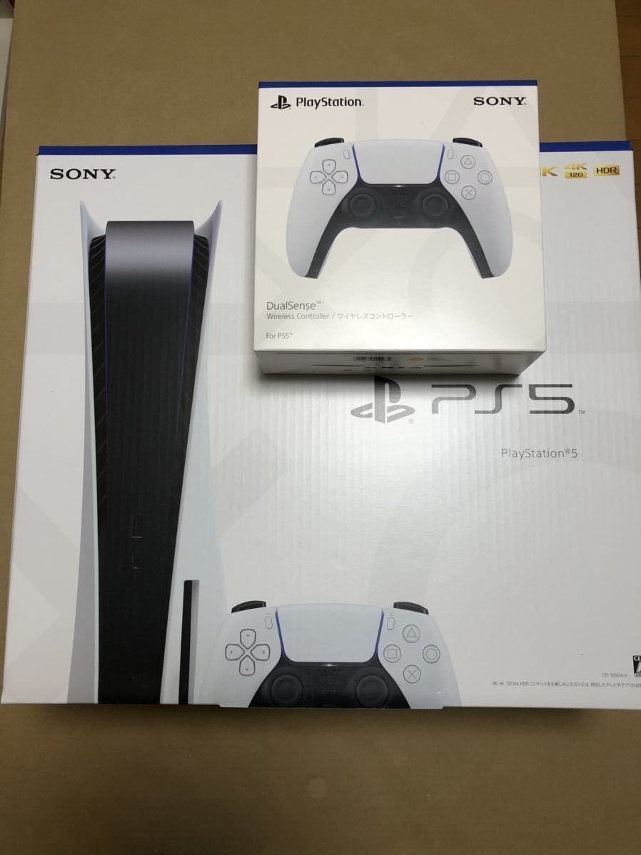 プレステ5 新品未使用　Playstation5 本体CFI-1000A01ディスクドライブ搭載モデル＋新品コントローラーセット_2
