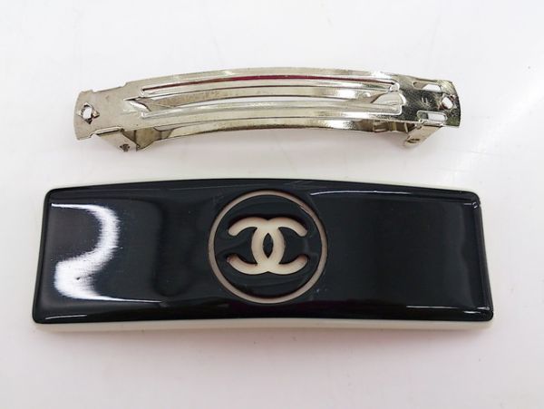 ◇ CHANEL シャネル ココマーク フランス製 バレッタ ブラック