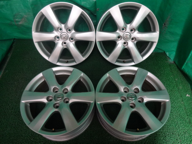 トヨタ純正ヴァンガード●17×7J +45 5H PCD114.3 中古ホイール4本●テ10