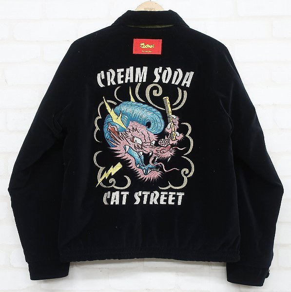2J5729/クリームソーダ リーゼントドラゴン リバーシブルスカジャン CREAMSODA ロカビリー M_1