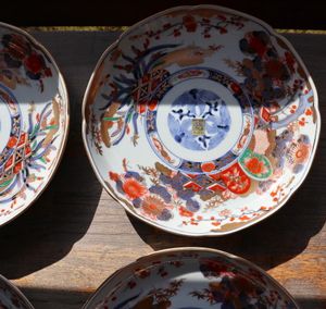 送料込！未使用品！魅染 龍峰窯 染錦金彩四君子