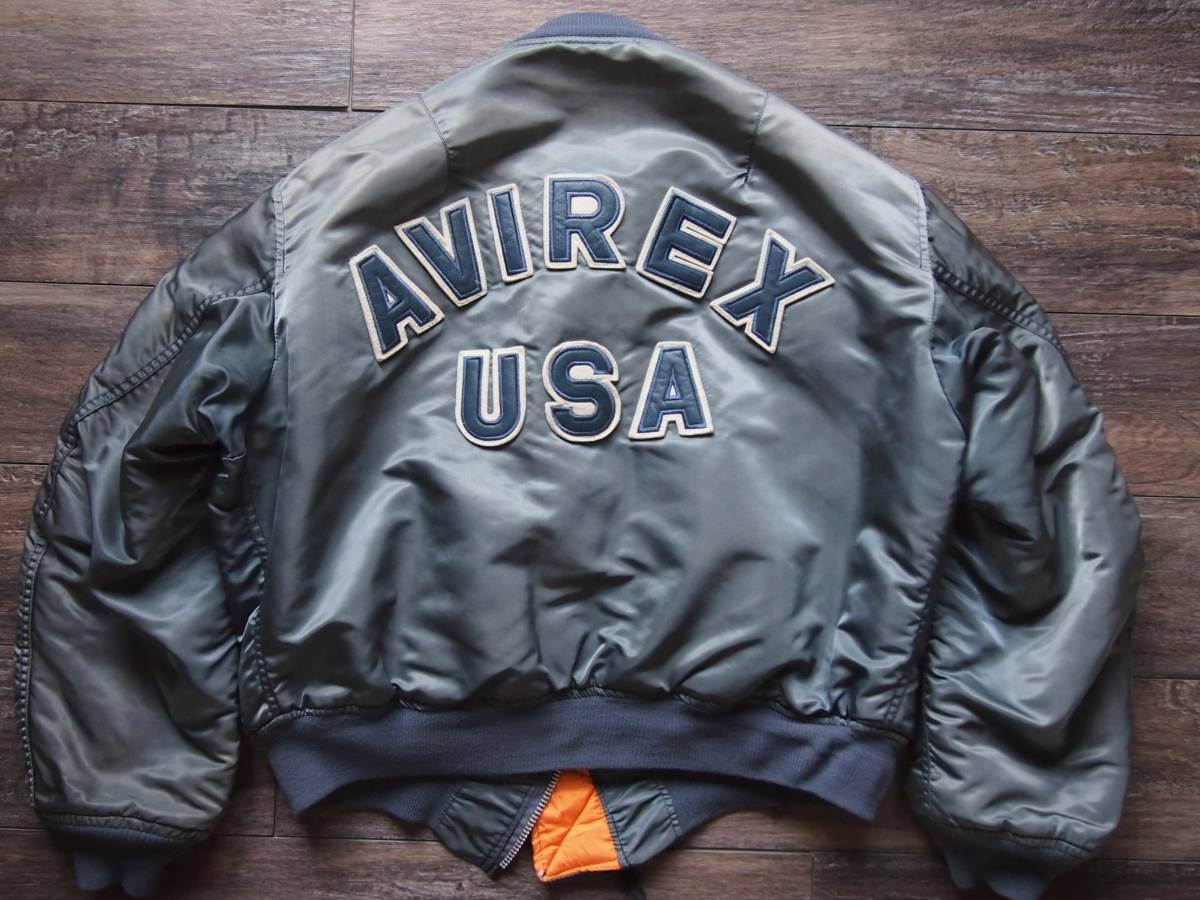 90s AVIREX MA-1 コマーシャルロゴ フライトジャケット AVIREX