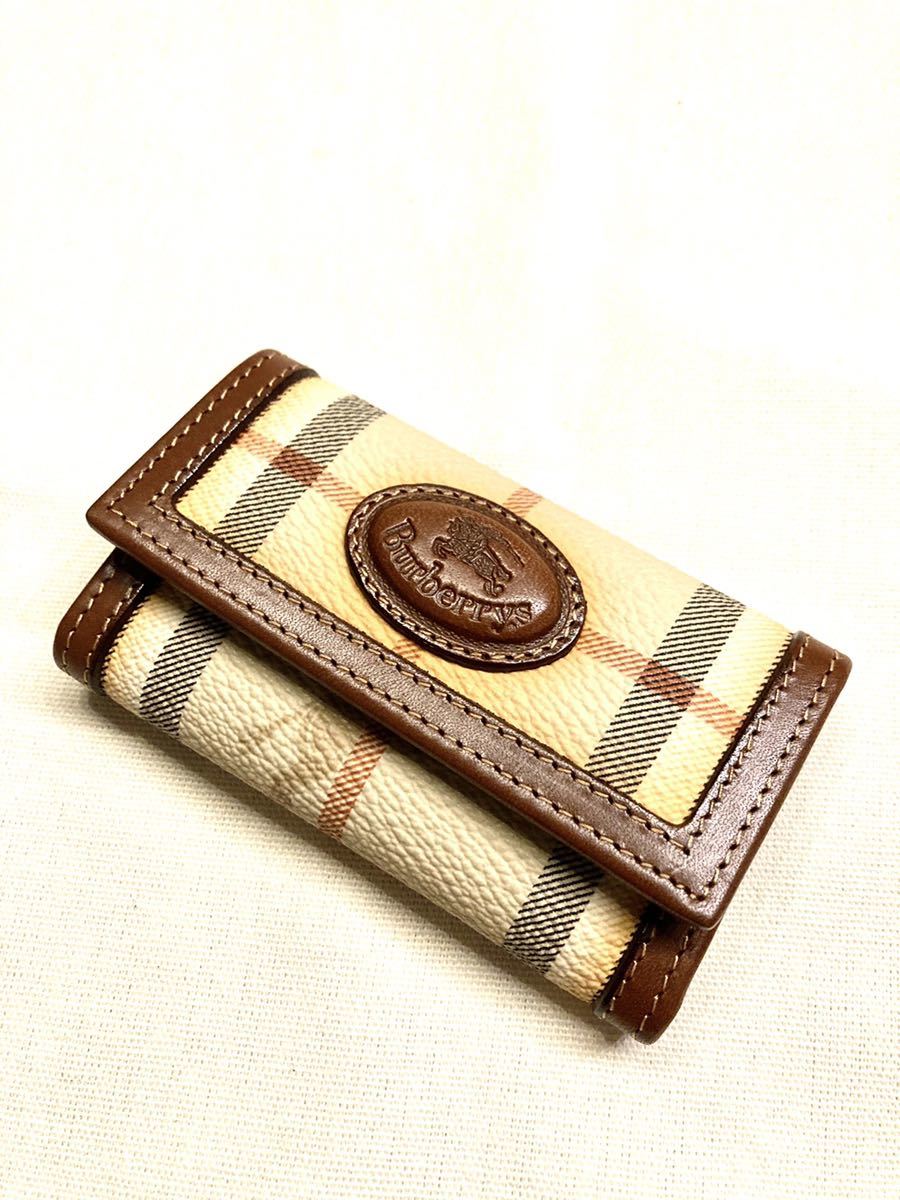 【美品】バーバリー レザー キーホルダー 刺繍 ホースロゴ 英国 紋章 本革 未使用・タグ付き】Burberry's バーバリー ノバチェック ホースマーク