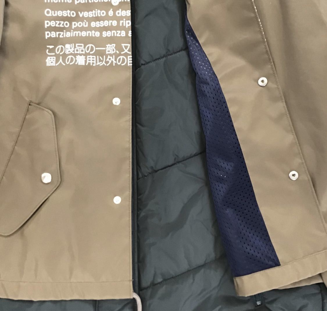 20aw kolorカラー レイヤードダウンコートサイズ3ベージュ×グリーン 