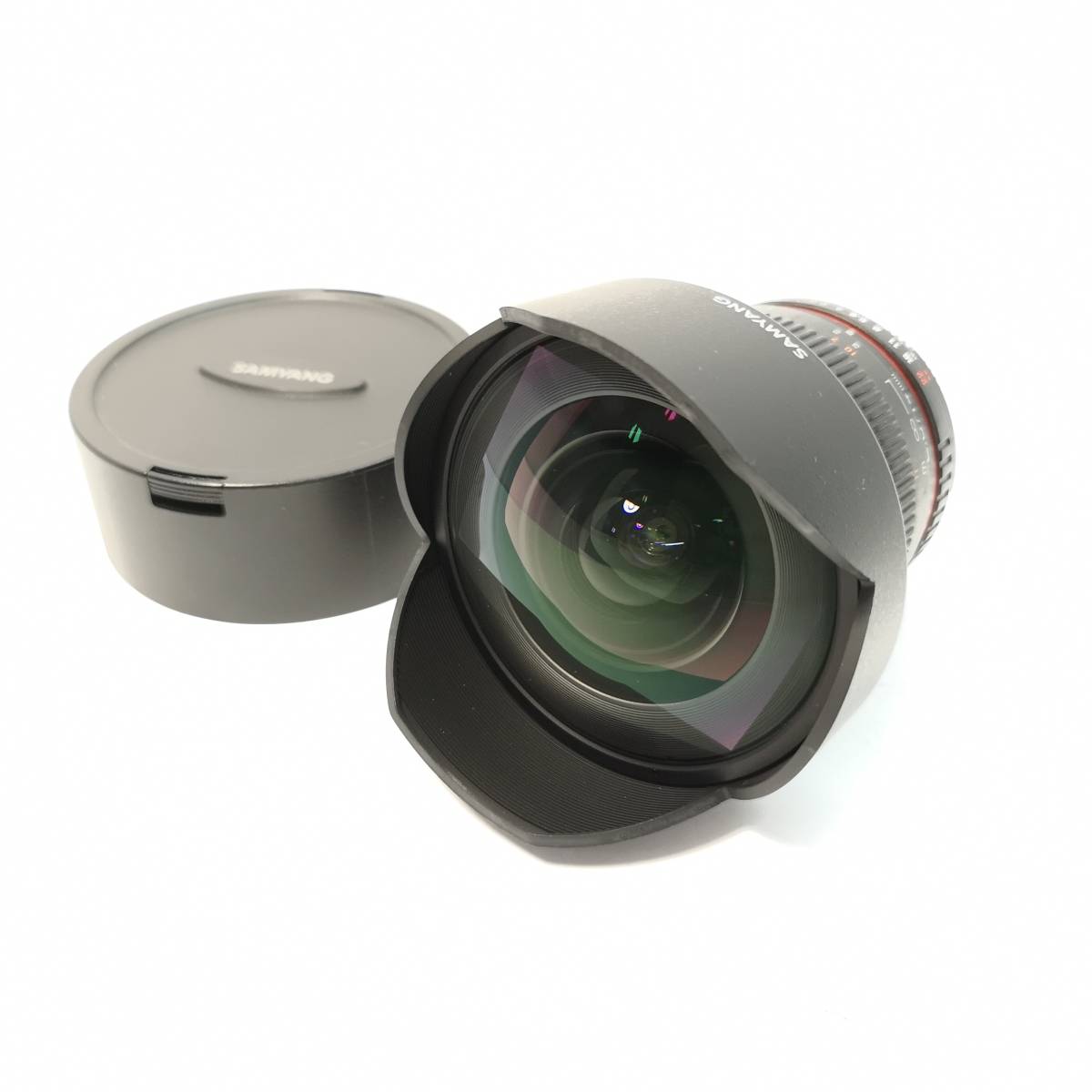 美品!! SAMYANG サムヤン 14mm F2.8 ED AS IF UMC Nikon Fマウント 用 MF 超広角 レンズ フード 付き ヱST4_1