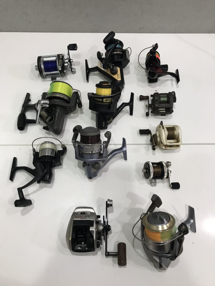 【まとめ売り】スピニングリール 9台セット（シマノ・ダイワ・リョービ他） ☆リール まとめ 32個 DAIWA SHIMANO RYOBI LEGANZA など ダイワ