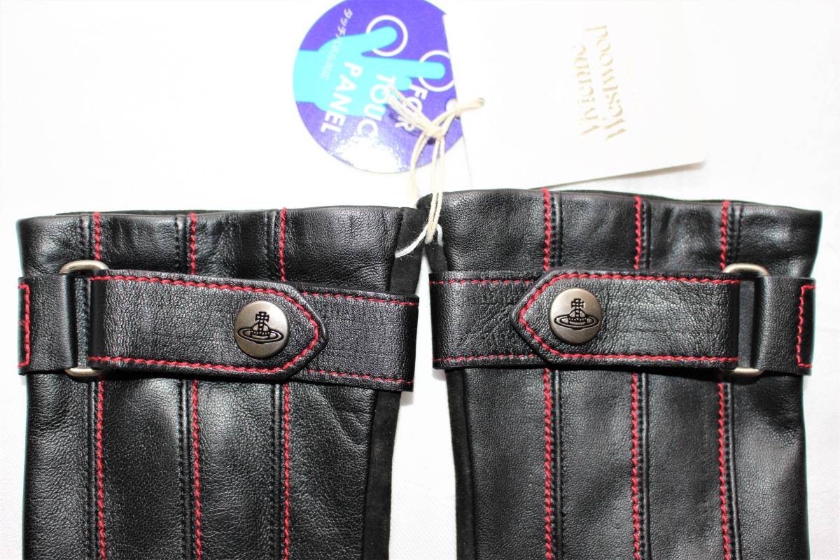 新品 正規品 ヴィヴィアン ウエストウッド 羊革 タッチパネル対応 VW-25 新品本物即決 タッチパネル対応手袋 ヴィヴィアンウエストウッド