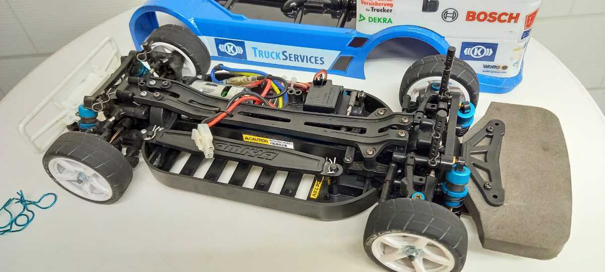 1/10 タミヤTT01中古シャーシとメカ、新品ボディセット タミヤ TT-01中古メカ付きフルセット タミヤ TAMIYA TT-01 Type-E