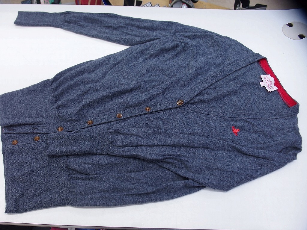  ヴィヴィアンウエストウッドレッドレーベル vivienne westwood RED LABEL カーディガン グレー(カーディガン)｜売買されたオークション情報、yahooの商品情報をアーカイブ公開 - オークファン 女性用