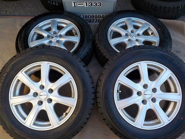 オンラインストア超安い I-1333スタッドレス屋195/65R15アルミ付き4本