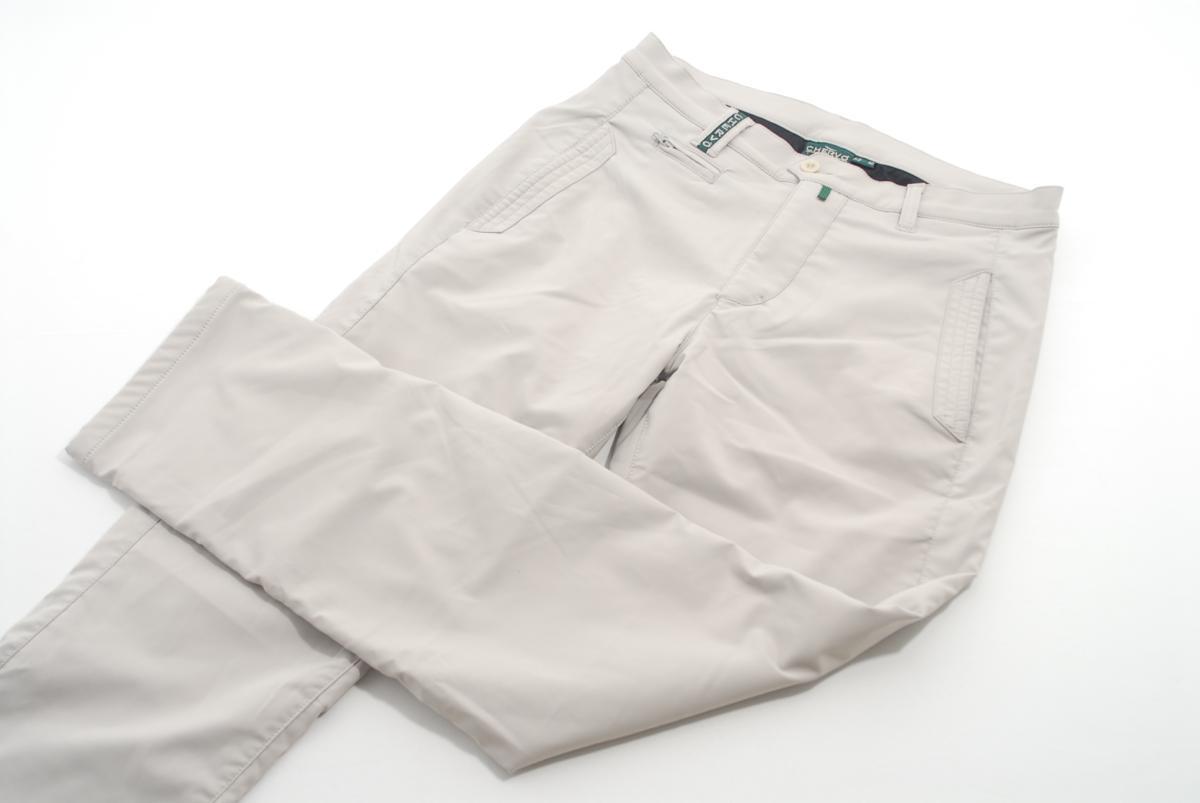 aday★シェルボ★ロングパンツ★ストレッチ★裏地付き★ベージュ★I46(S)★USED※レターパックプラス発送可★44029