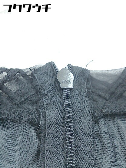 Merlot Plus メルロープリュス シースルー 切り替え 刺繍 七分袖 膝下丈 ワンピース ブラック レディース Mサイズ 売買されたオークション情報 Yahooの商品情報をアーカイブ公開 オークファン Aucfan Com