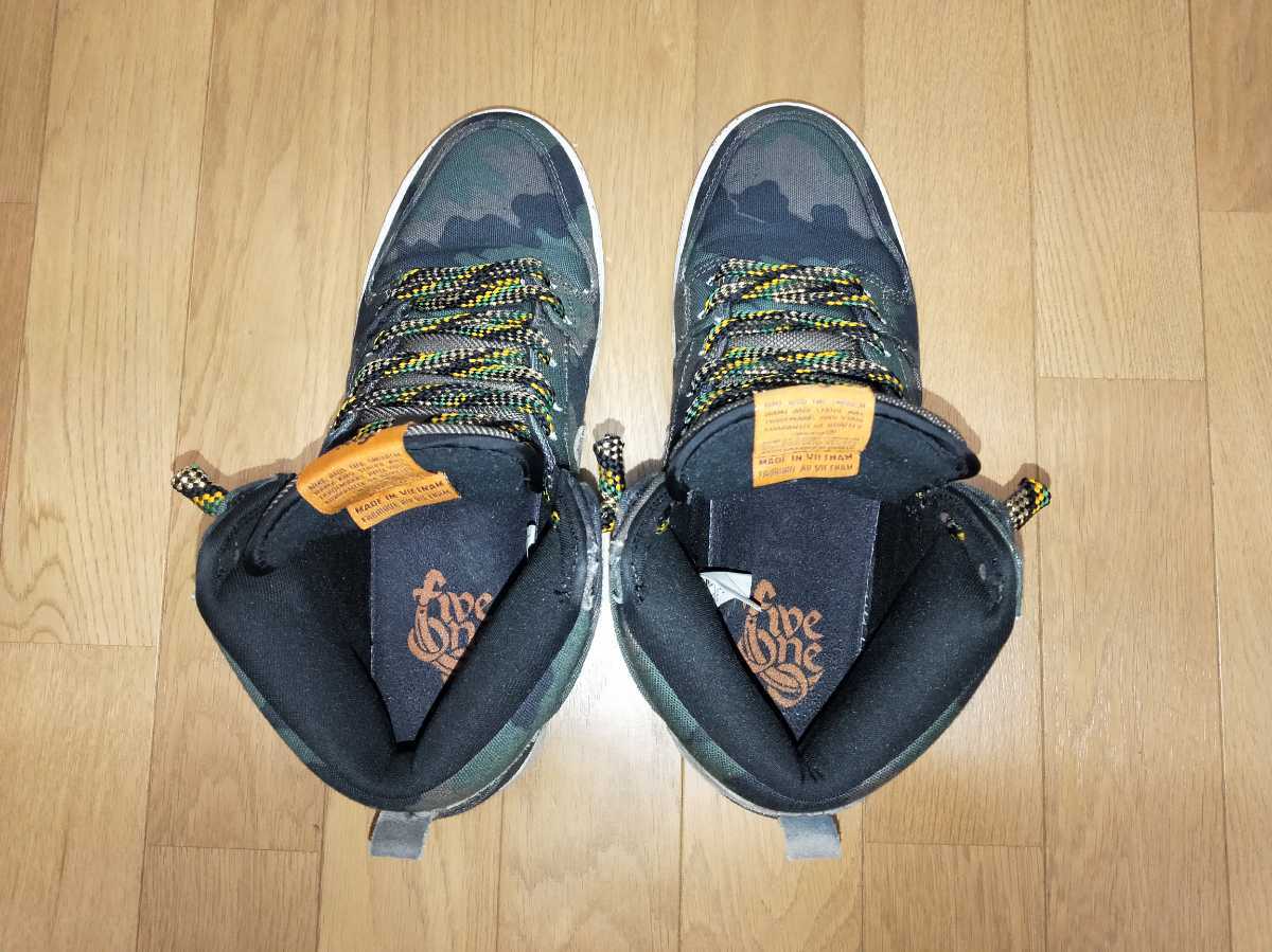 NIKE SB DUNK HI FIVEONEO ナイキダンクハイファイブワンオーカモフラ 