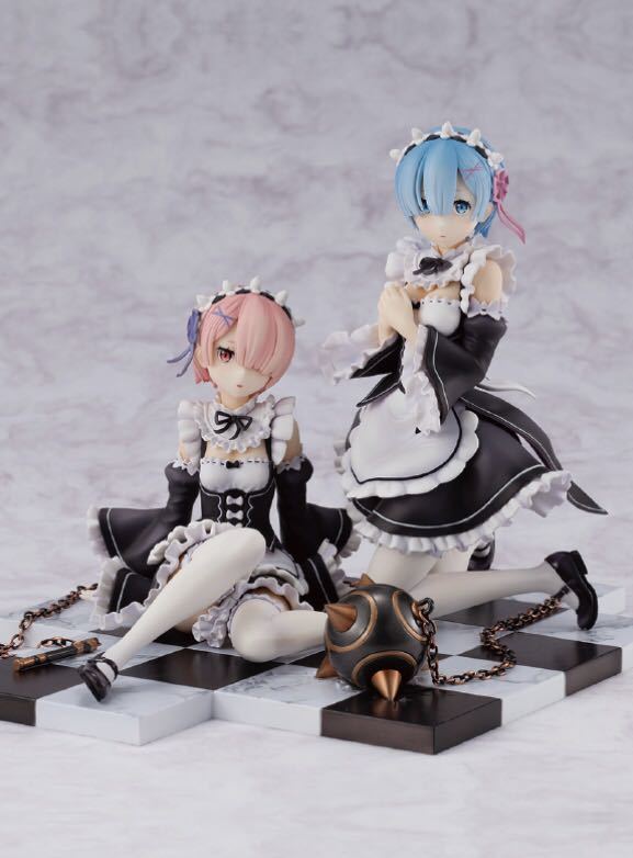 新品未開封】Re:ゼロから始める異世界生活 ラム&レム 特製台座