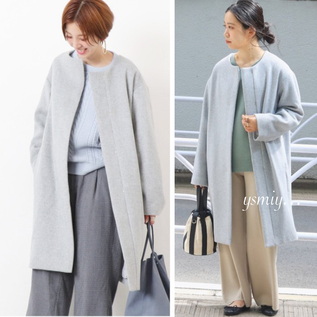 さ*ち様 Simplicite シンプリシテ Wビーバーコクーン スタンドコートの