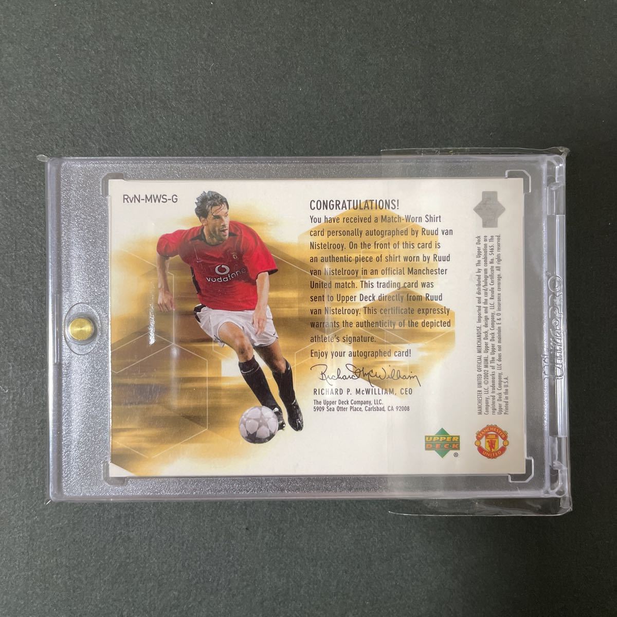 2002 UPPER DECK MANCHESTER UNITED RUUD VAN NISTELROOY(ルート 