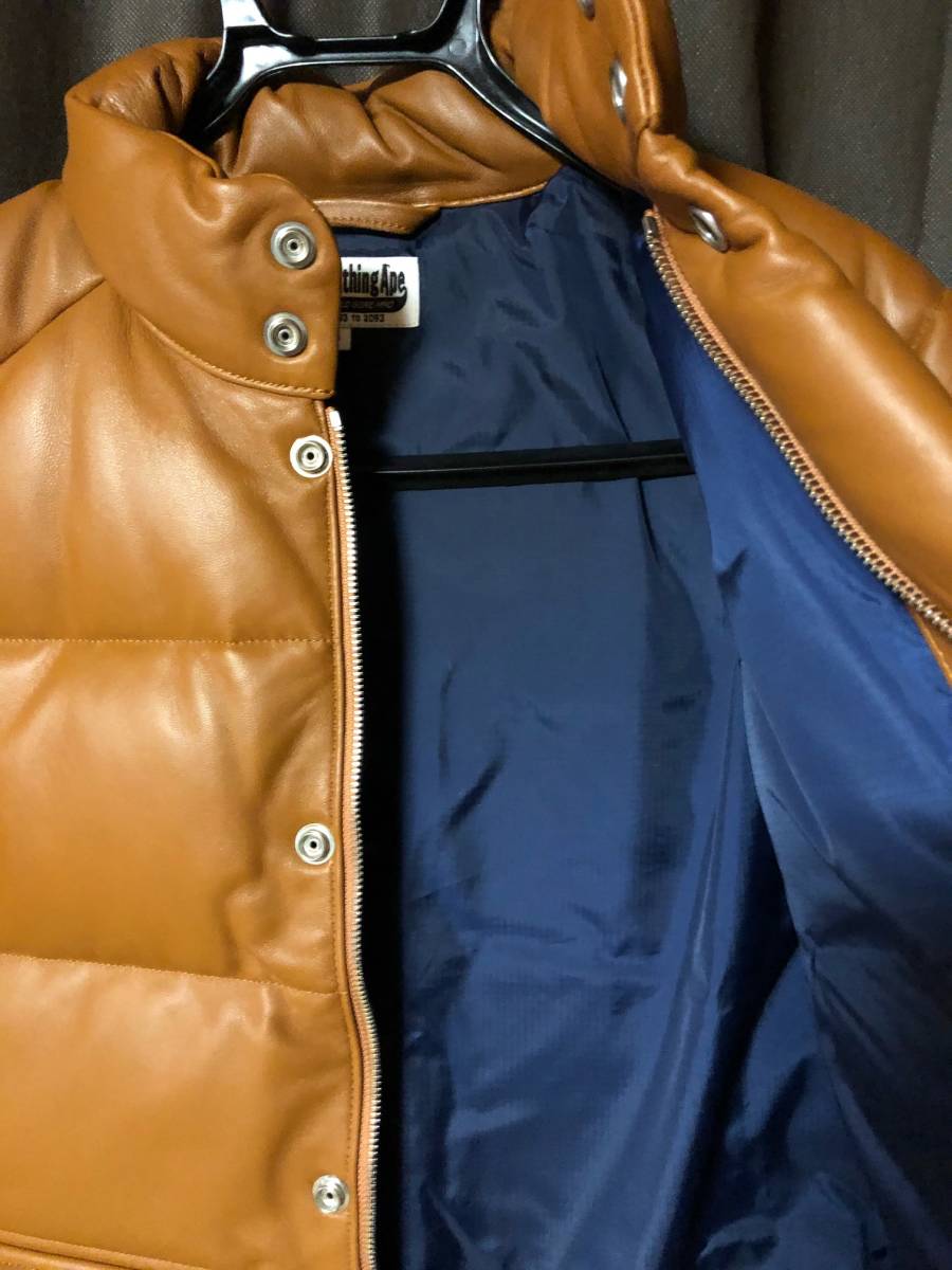 A BATHING APE LEATHER CLASSIC DOWN アベイシング エイプ クラシック 