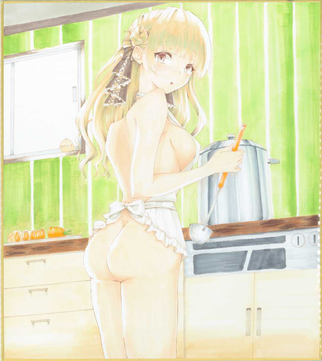 裸エプロン手描きイラスト 手描きイラスト 売買されたオークション情報 Yahooの商品情報をアーカイブ公開 オークファン Aucfan Com