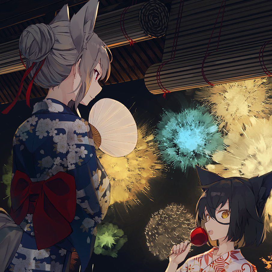 凪白みと - 白上フブキ アズレン 重桜 江風 複製原画 アズールレーン
