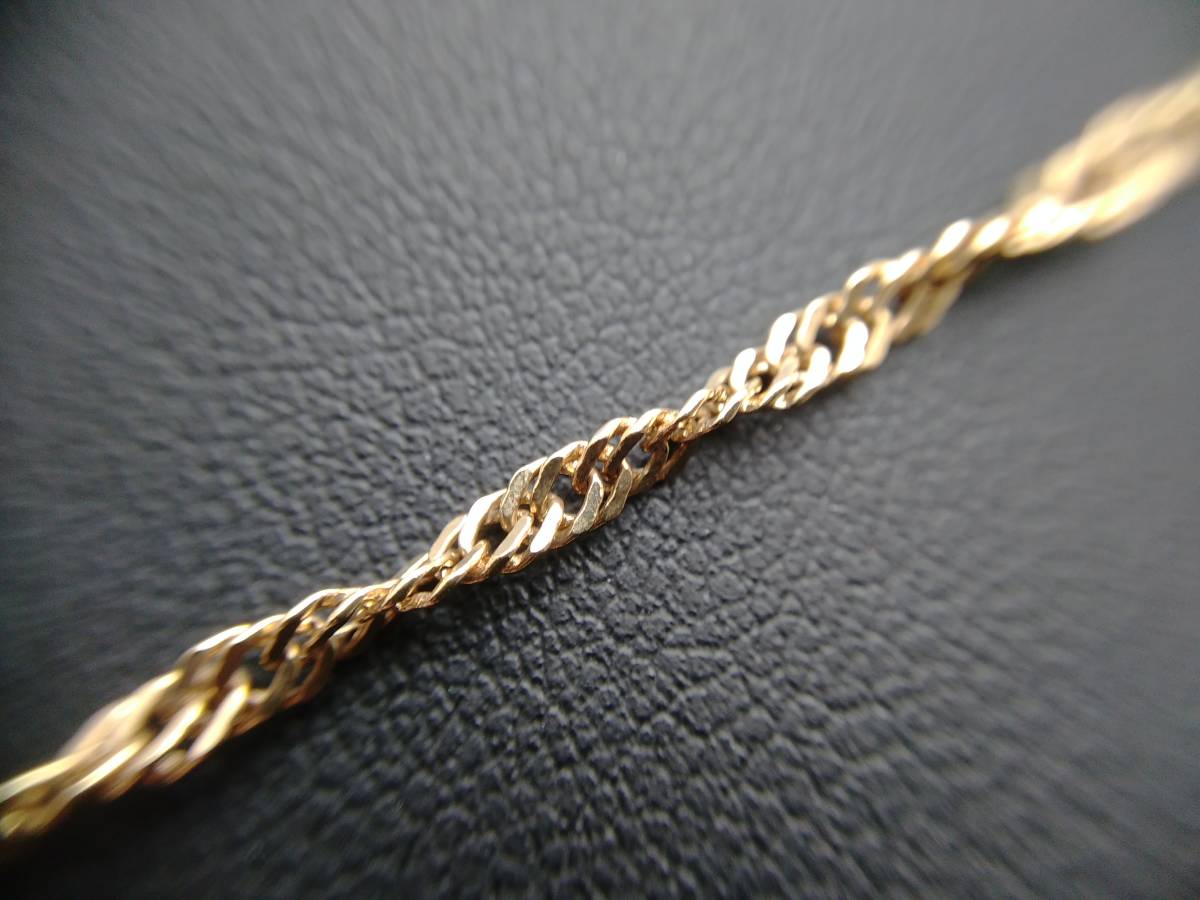 スクリュー チェーン ネックレス K18 750 40cm 5.0g 金 イエロー 