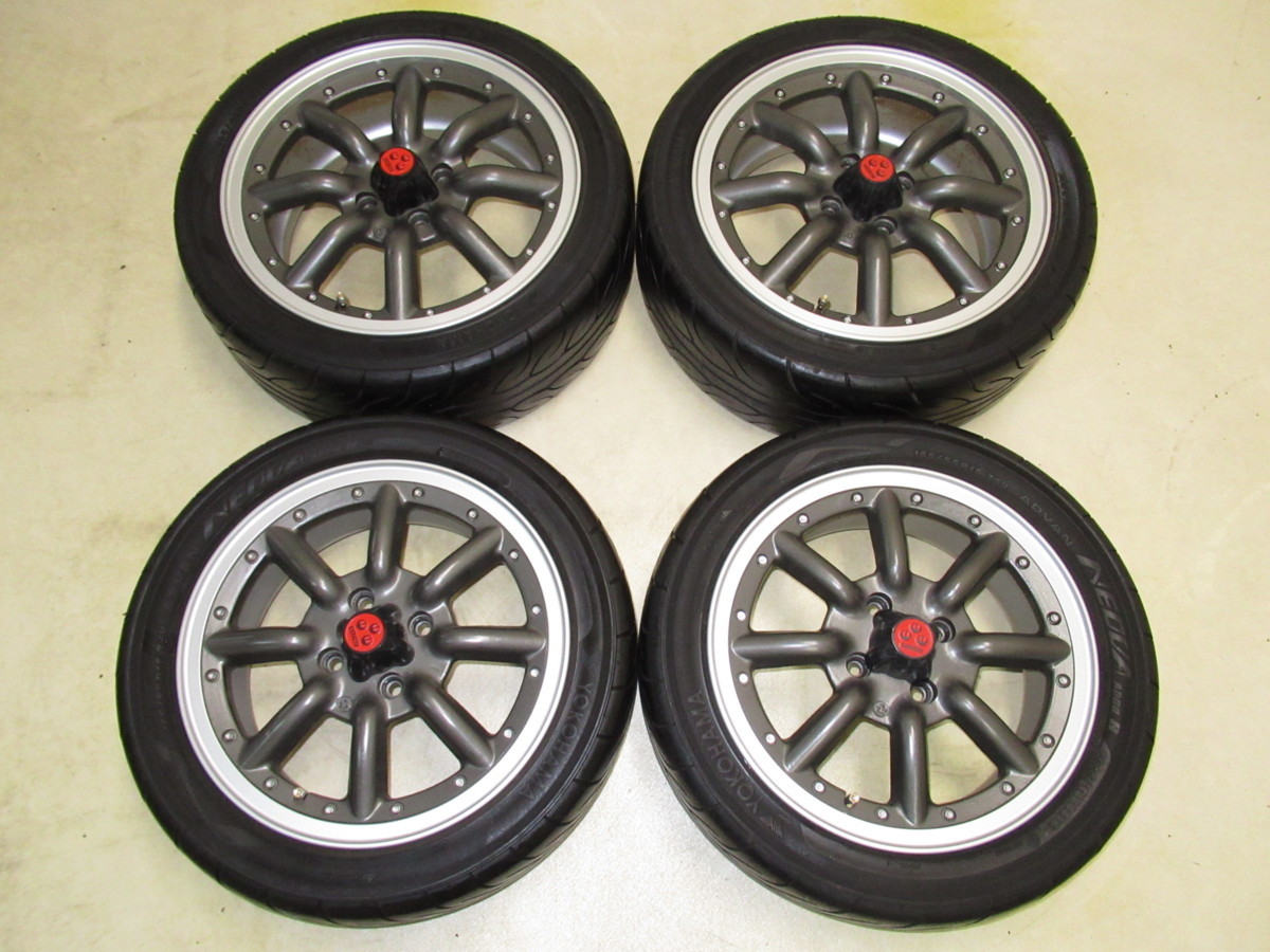 S660サイズ！ワタナベRS-8 5J-15+40，6.5J-16+50 pcd100/4H YOKOHAMA 