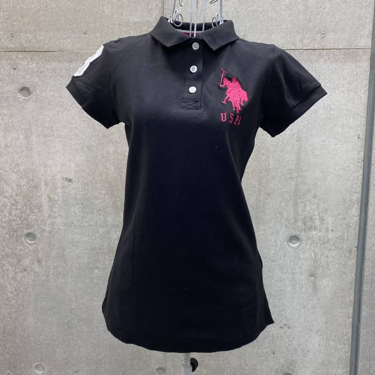 U S Polo Assn ポロシャツ 半袖 綿95 ポリウレタン5 ストレッチ素材 黒 ブラック S レディース Uspa Sサイズ 売買されたオークション情報 Yahooの商品情報をアーカイブ公開 オークファン Aucfan Com