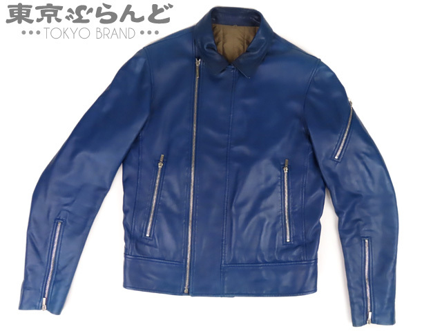 101486366☆ディオールオム DIOR HOMME ダブルジップアップ ライダース