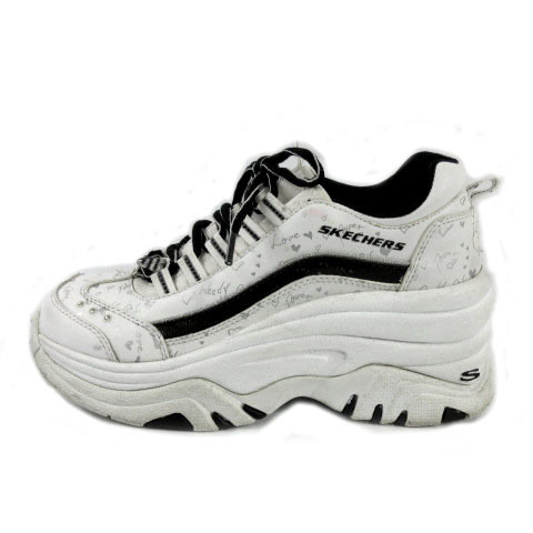 スケッチャーズ Skechers スニーカー 厚底 ラインストーン ハート ラメ 総柄 ホワイト 白 グレー ブラック 黒 24 24 0cm 売買されたオークション情報 Yahooの商品情報をアーカイブ公開 オークファン Aucfan Com