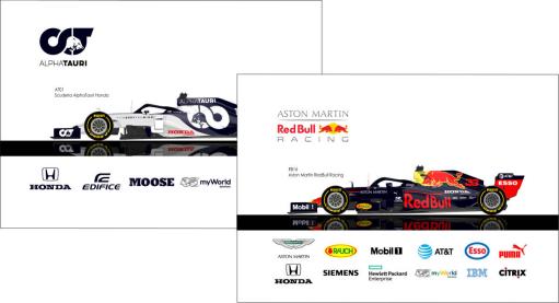 ２枚セット アルファタウリホンダat01 レッドブルホンダrb16 F1イラスト F1 売買されたオークション情報 Yahooの商品情報をアーカイブ公開 オークファン Aucfan Com