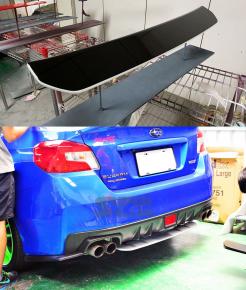 特別注文品！ホワイトライン+艶有黒 スバル WRX VA リアアンダースポイラーSTI