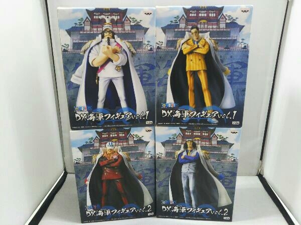 ワンピース Dx海軍フィギュア 4点セット Vol 1 センゴク 黄猿 Vol 2 赤犬 青雉 One Piece One Piece 売買されたオークション情報 Yahooの商品情報をアーカイブ公開 オークファン Aucfan Com