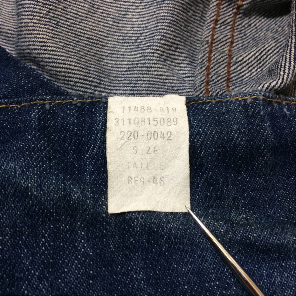 サイズ46&カナダ製!! Lee 70s～ 220-0042 デニム ジャケット 101-J  