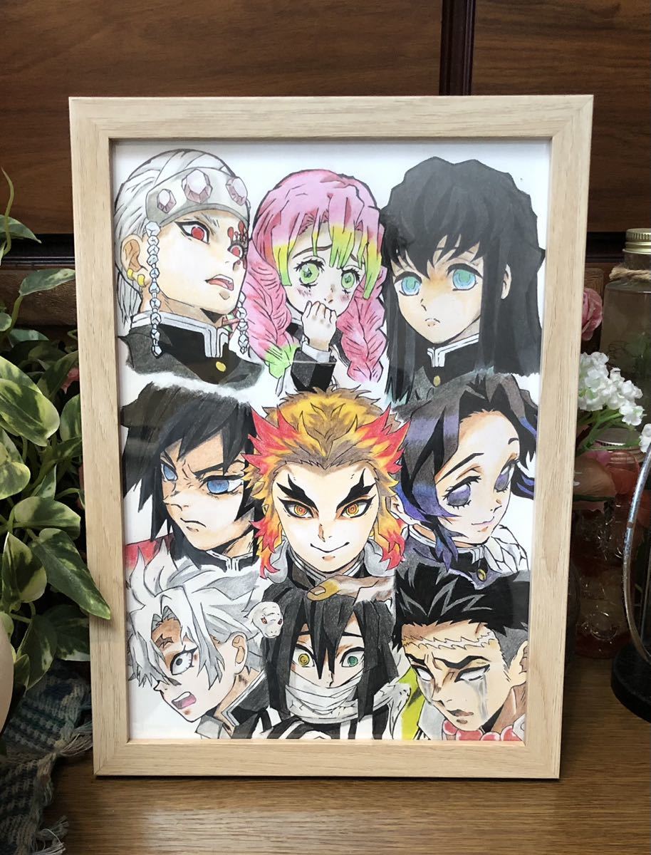 鬼滅の刃 手描きイラスト 色鉛筆画(手描きイラスト)｜売買された