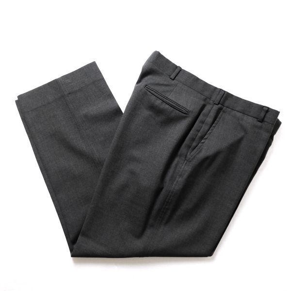 赤字超特価，100%新品90's USA製 ランズエンド ノータック ウールパンツ 濃灰 36 スラックス 90年代 アメリカ製 旧タグ オールド LANDS'END グレー(Lサイズ)｜売買されたオークション情報、yahooの商品情報をアー Lサイズ